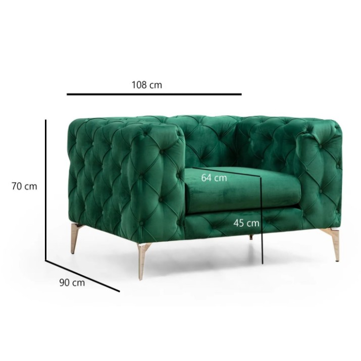 Кресло Trendy Como Green 90x70x108cm GTR002104