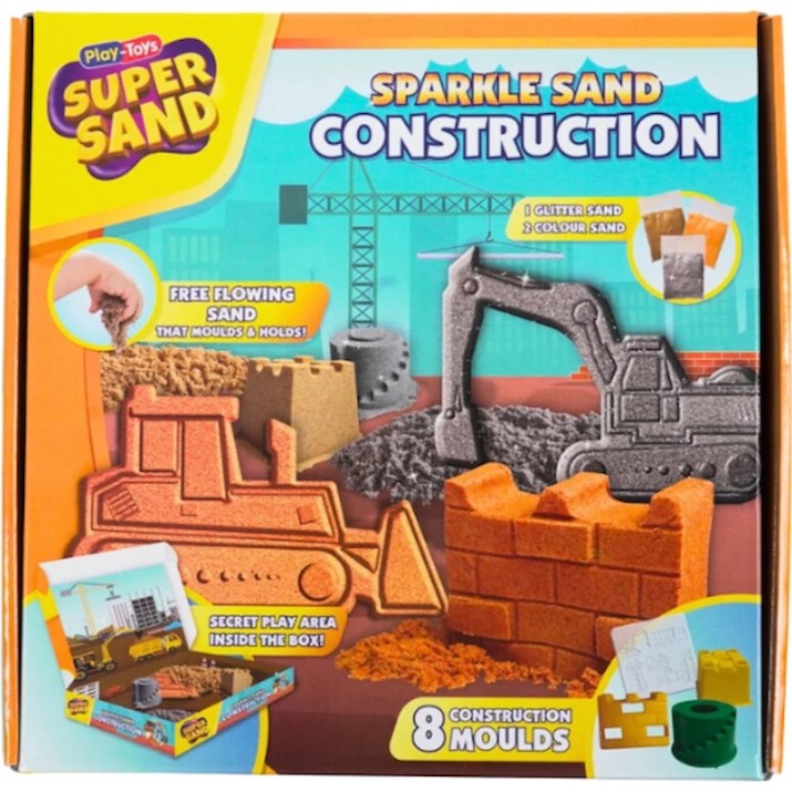 Nisip cinetic Play Toys Sparkle Sand Construction (2205)