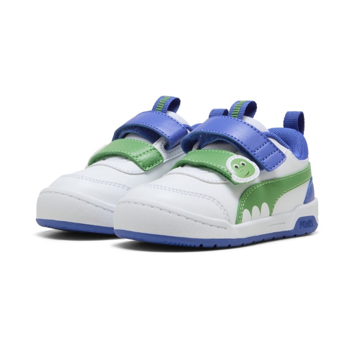 Кеды детские Puma Multiflex 2 Dino V Inf Puma White/Green Fruit/Royal Sapphire, s.21