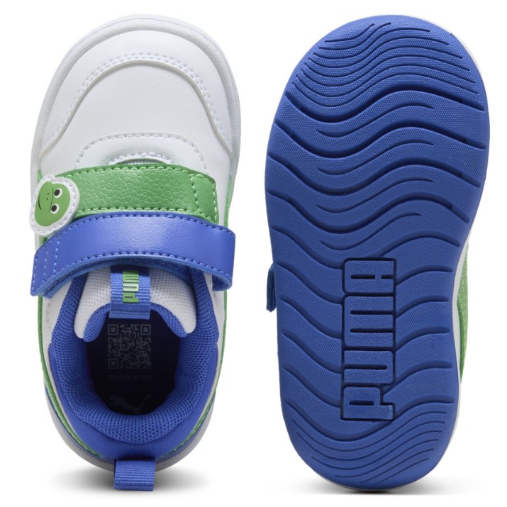 Ghete pentru copii Puma Multiflex 2 Dino V Inf Puma White/Green Fruit/Royal Sapphire, s.24