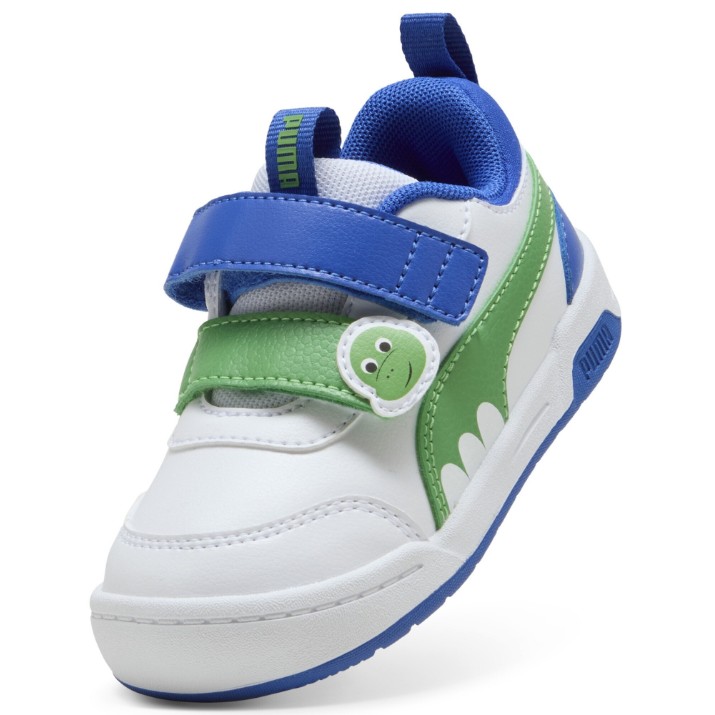 Ghete pentru copii Puma Multiflex 2 Dino V Inf Puma White/Green Fruit/Royal Sapphire, s.25