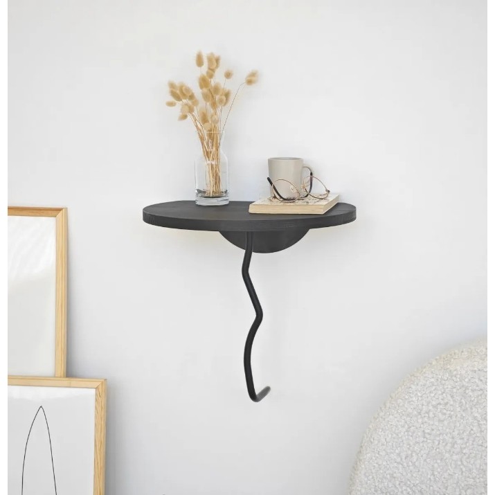 Raft de perete Trendy Leu Anthracit/Black 35x35cm GTR005468