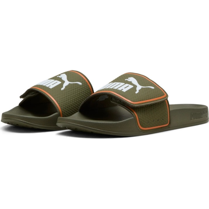 Șlapi pentru bărbați Puma Leadcat 2.0 V Loden Green/Puma White/Vermillion, s.40.5