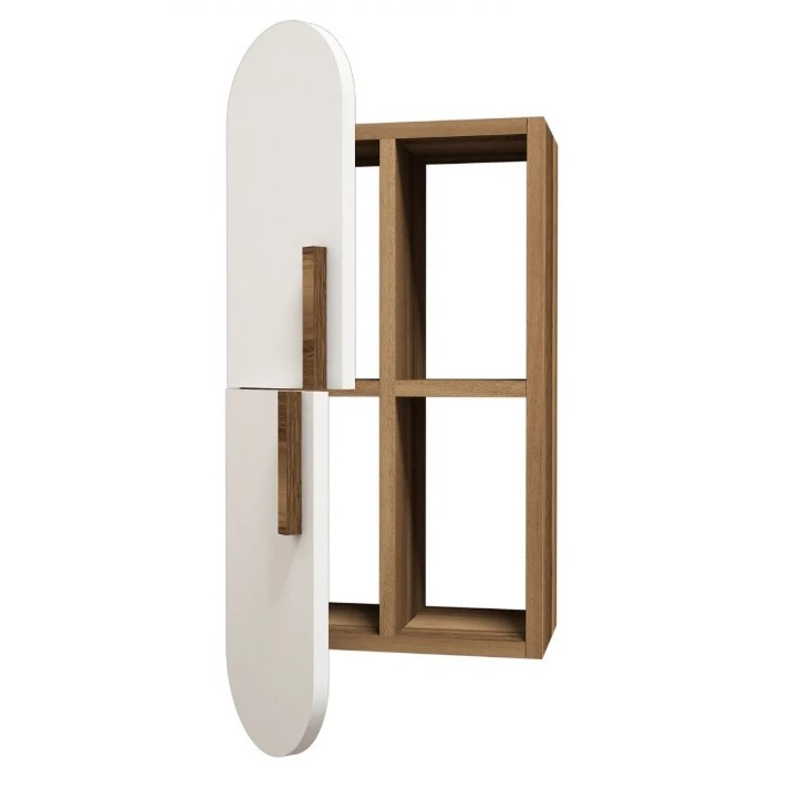 Raft de perete Trendy Trandafir Walnut/White 80x35x22cm GTR005378