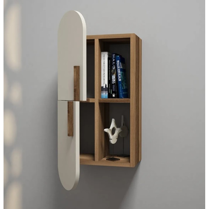Raft de perete Trendy Trandafir Walnut/Cream 80x35x22cm GTR005377