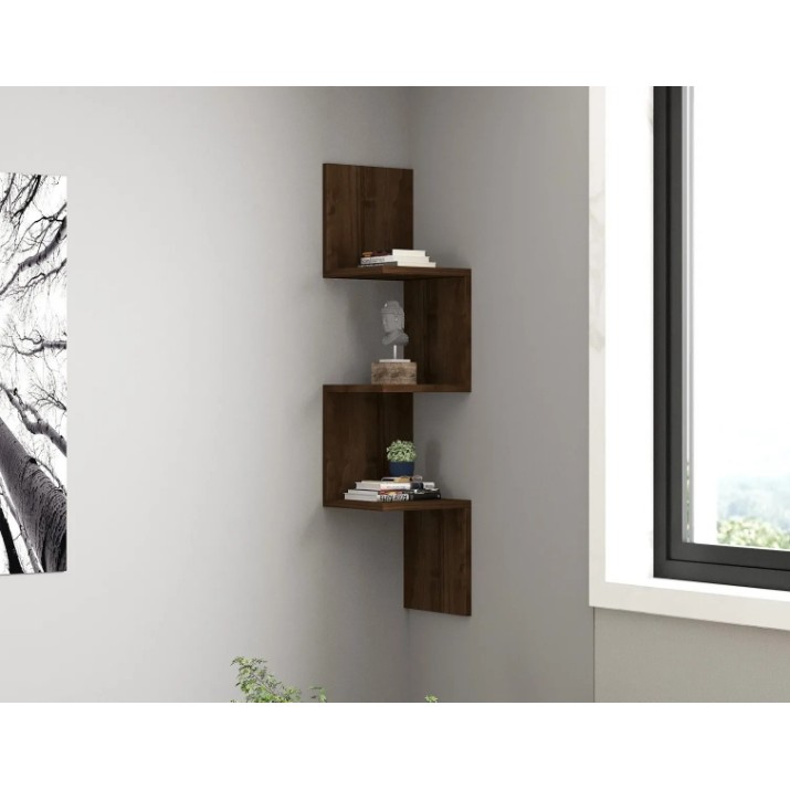 Навесная полка Trendy Zikzak Walnut 105.4x25x25cm GTR005490