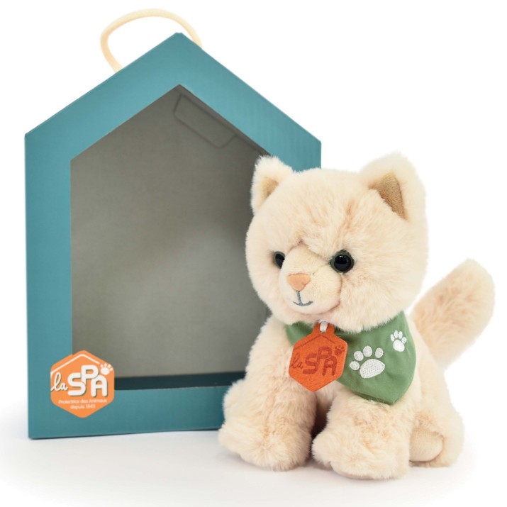 Мягкая игрушка Histoire d'Ours Cat Beige Spa Collection 16cm (HO3315)