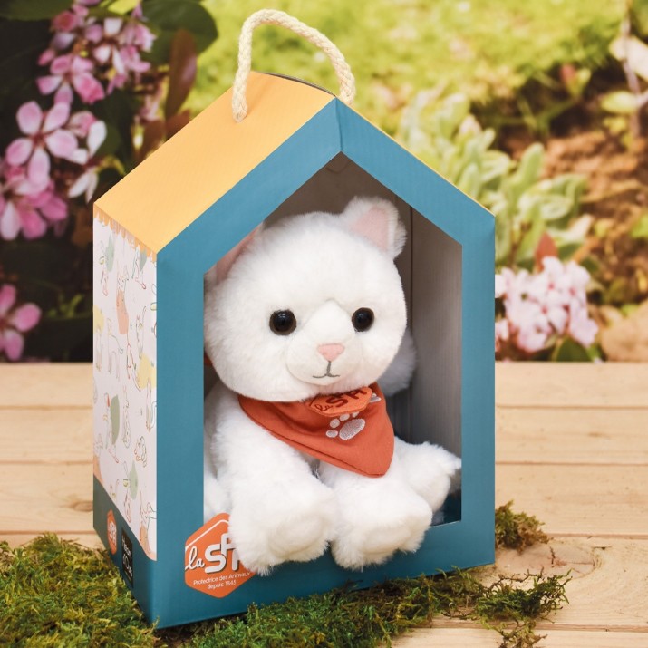 Мягкая игрушка Histoire d'Ours Cat White Spa Collection 16cm (HO3314)