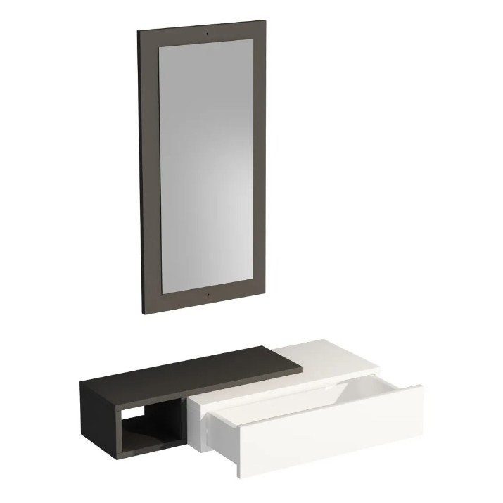 Навесная полка Trendy Vien Anthracit/White 82x16x30cm GTR005942