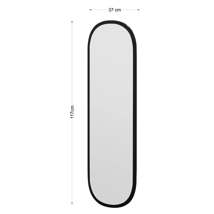 Зеркало Trendy Magnum Black 37x117x2.2cm GTR005527