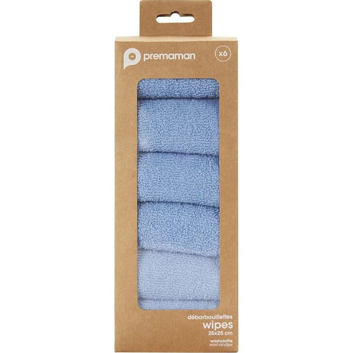 Prosop pentru copii Premaman Blue 25x25cm 6pcs (PPS4F8-BLC-UNQ)