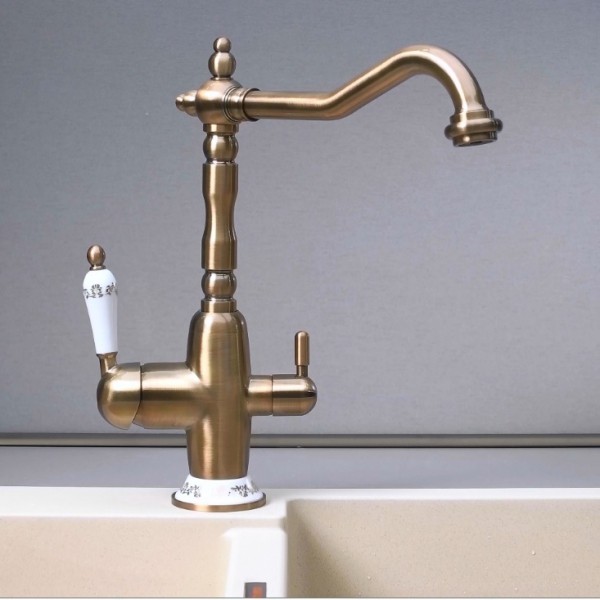 Смеситель для кухни Fabiano FKM 314 Brass Antique