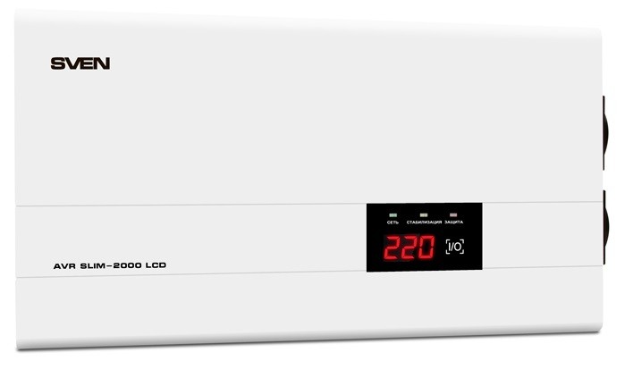 Стабилизатор напряжения Sven Slim AVR -2000 LCD