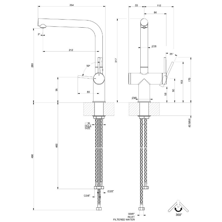 Смеситель для кухни Gessi Inedito 60571-716