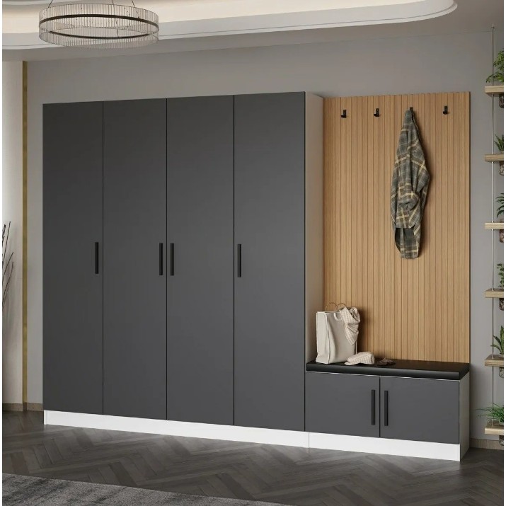Прихожая Trendy Noe 8297 Anthracite/Wood 270x210x35cm GTR004017