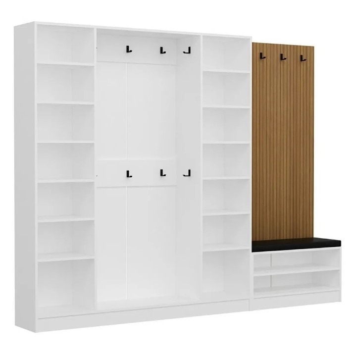 Прихожая Trendy Noe 8303 Walnut/Wood 270x210x35cm GTR004018