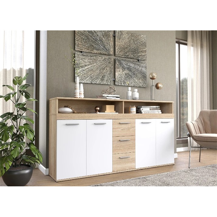 Comodă Yasen Леос Oak Sonoma/Nymphea Alba