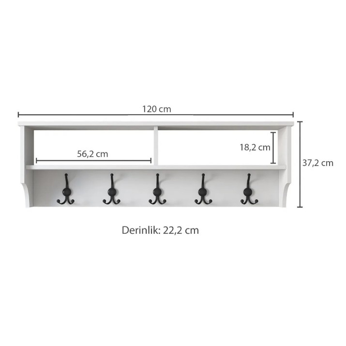 Прихожая Trendy P2 439 White 120x37.2x22.2cm GTR001413