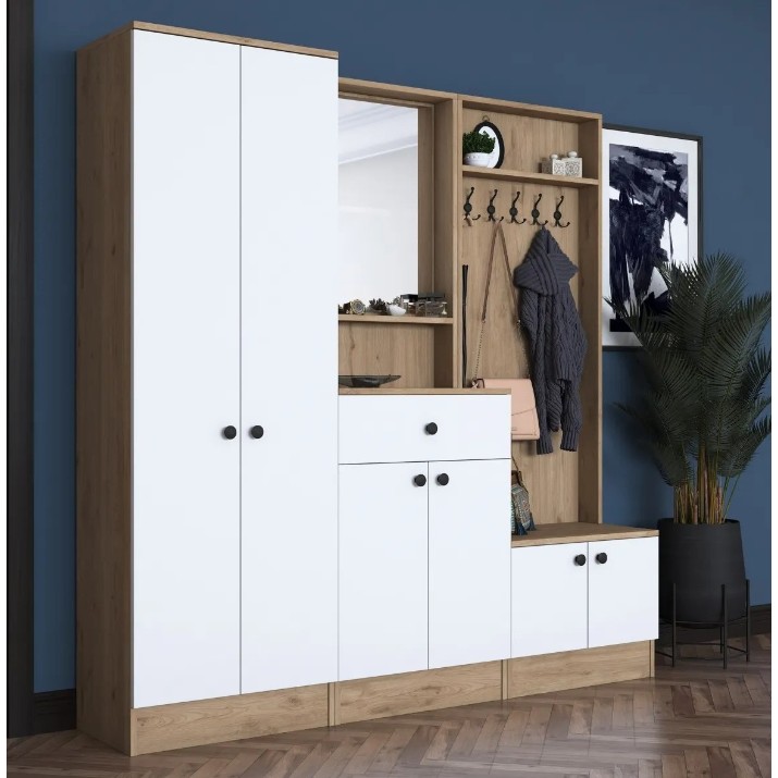 Antreu Trendy P6 M3 2490 Walnut/White 182.8x179.4x35.5cm GTR001425