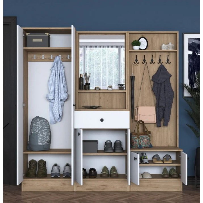 Antreu Trendy P6 M3 2490 Walnut/White 182.8x179.4x35.5cm GTR001425