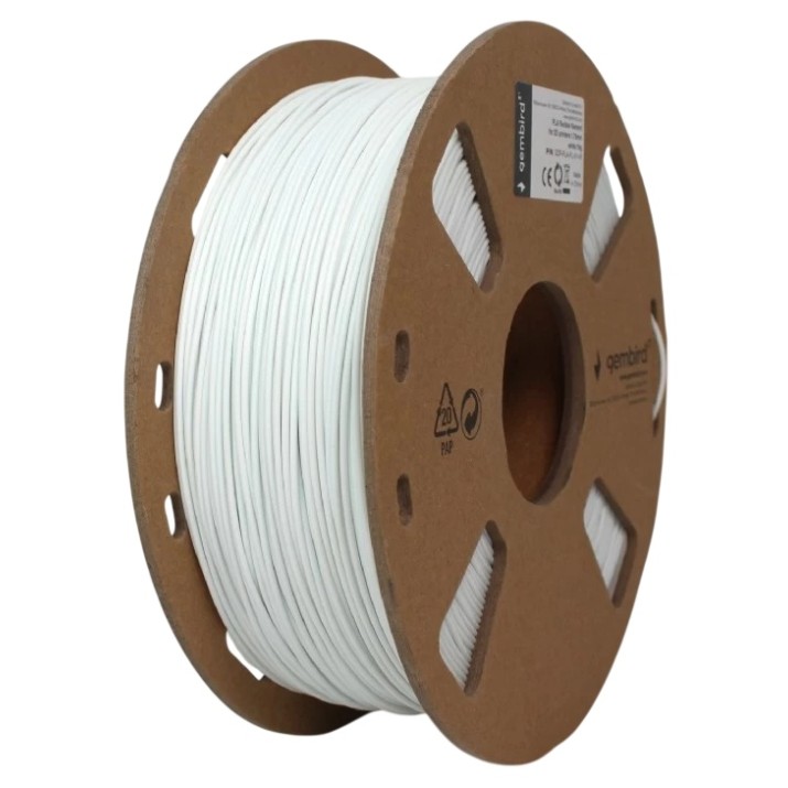 Filament pentru imprimare 3D Gembird 3DP-PLA-FL-01-W