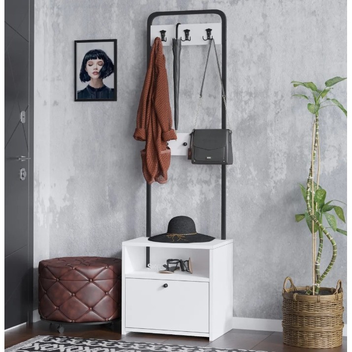 Прихожая Trendy Tina White/Black 50x170x35cm GTR005927