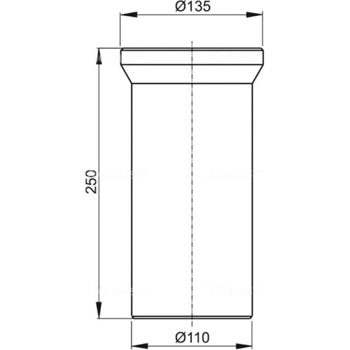 Cot pentru WC Alcaplast A91-250 D110 (2204)