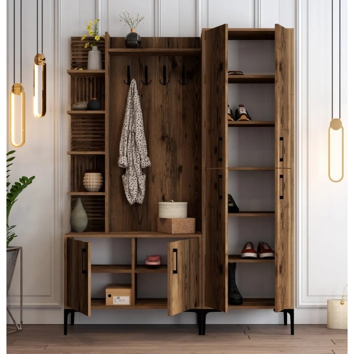 Antreu Trendy Viyana DA Walnut/Black 200x150x35cm GTR001363