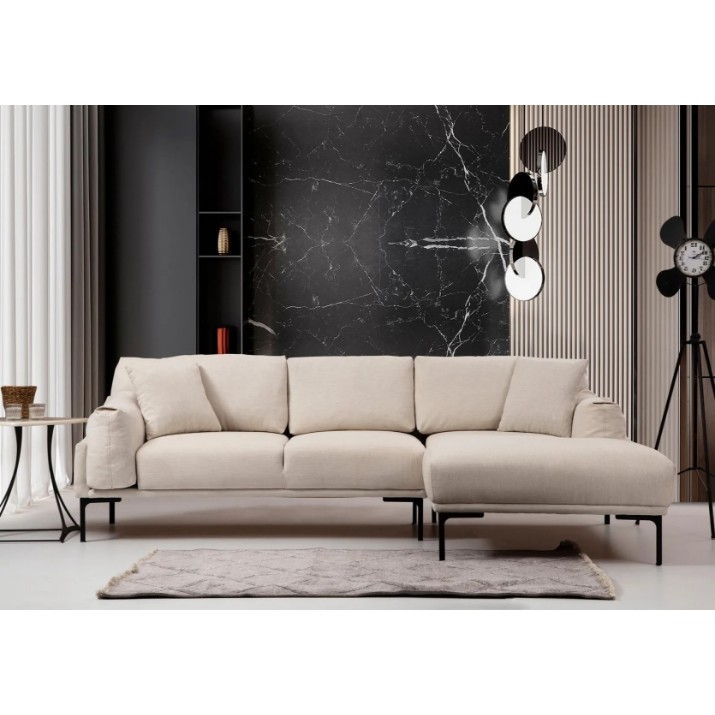 Canapea de colț Trendy Leo Cream R 255x150x65cm GTR003544