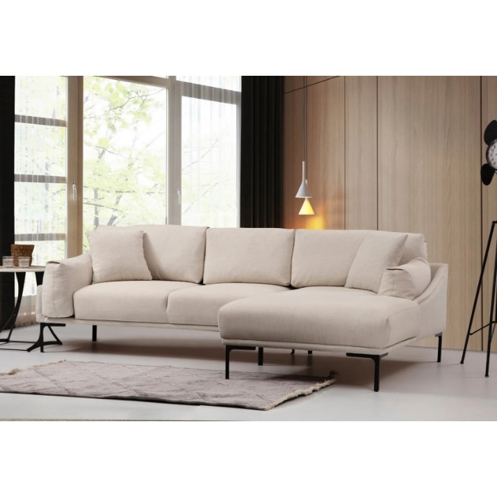 Canapea de colț Trendy Leo Cream R 255x150x65cm GTR003544