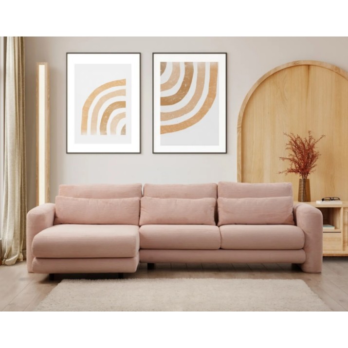 Canapea de colț Trendy Lily Pink L 290x165x73cm GTR003487