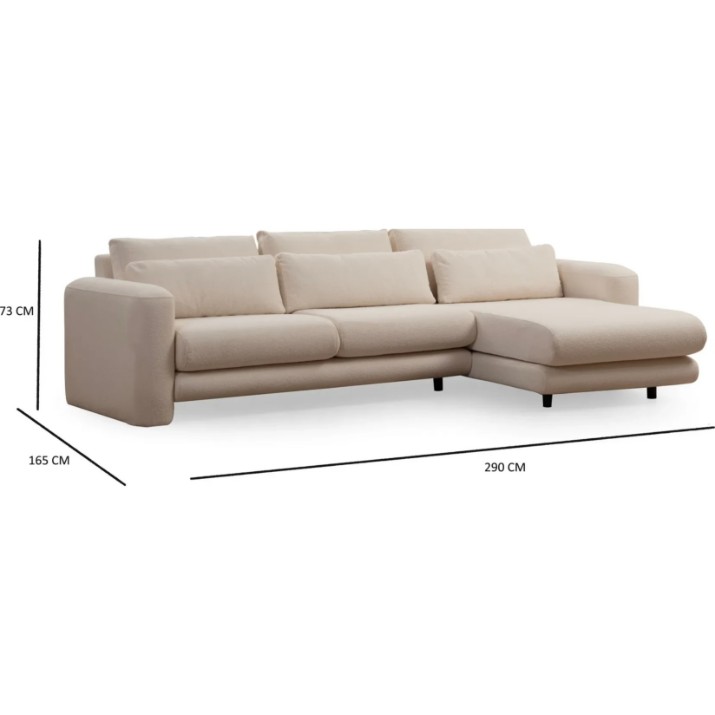 Canapea de colț Trendy Lily Cream R 290x165x73cm GTR003562
