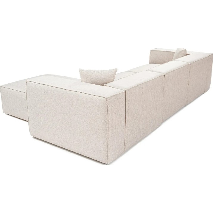Canapea de colț Trendy Lora L1-O1-1R-POUFFE Light Brown 303x193x65cm GTR003639