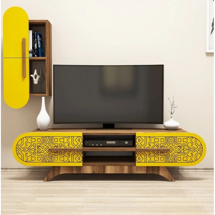 Гостиная Trendy Defne Walnut/Yellow GTR000110