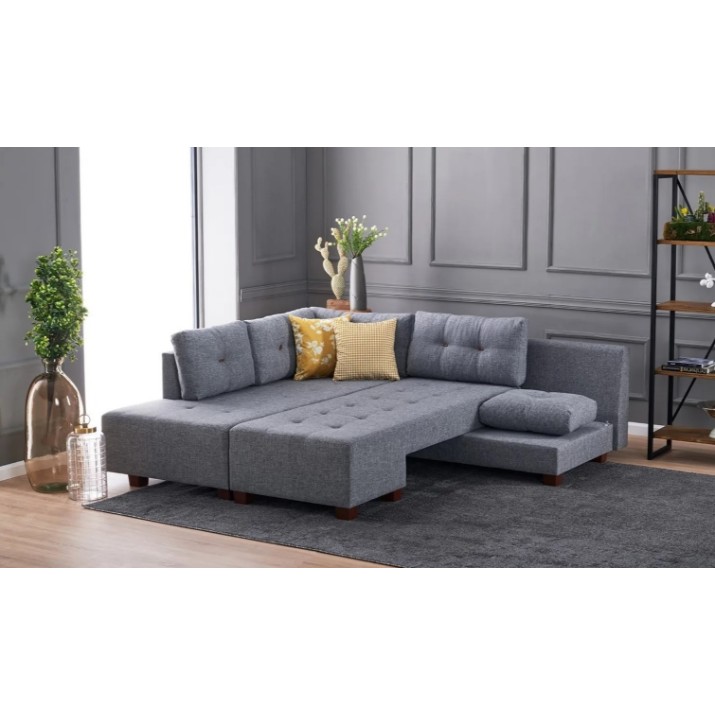 Угловой диван Trendy Manama Grey L 282x206x85cm GTR003369