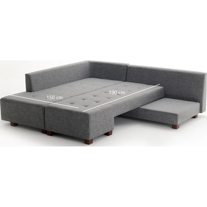 Угловой диван Trendy Manama Grey L 282x206x85cm GTR003369