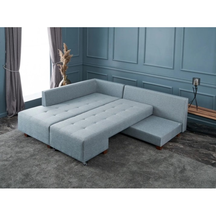 Canapea de colț Trendy Manama Light Blue L 282x206x85cm GTR003370