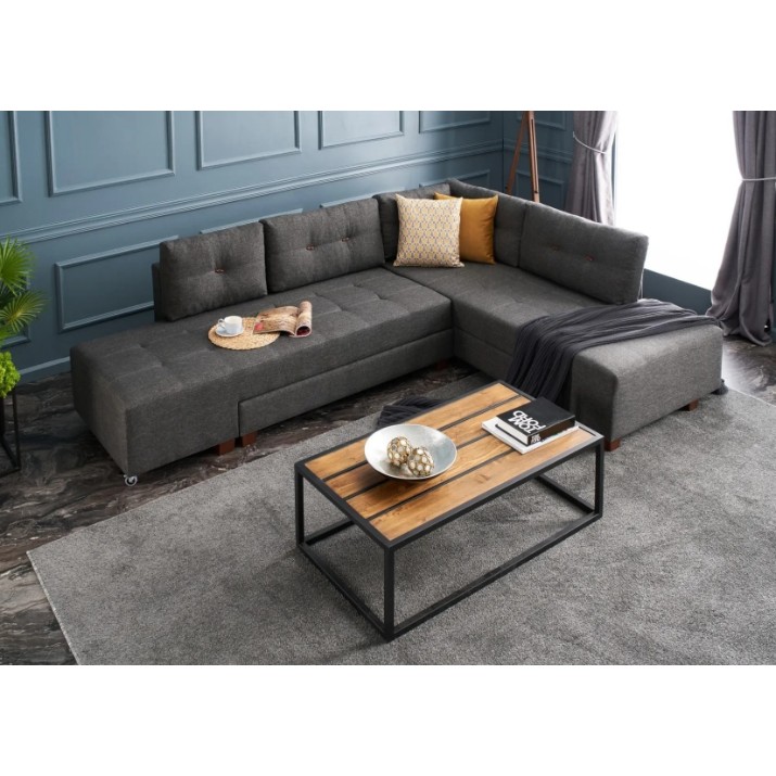 Canapea de colț Trendy Manama Anthracit R 282x206x85cm GTR003420