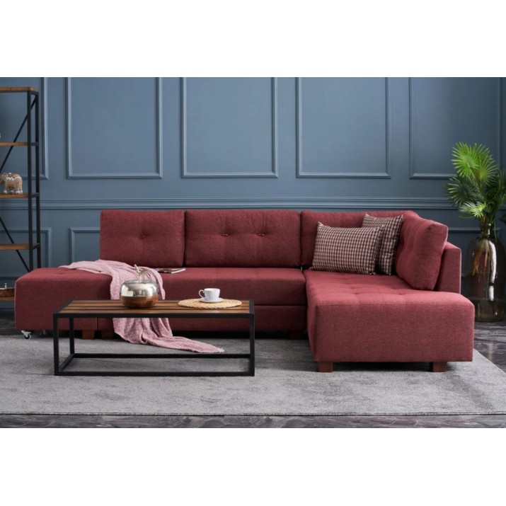Угловой диван Trendy Manama Claret Red R 282x206x85cm GTR003421