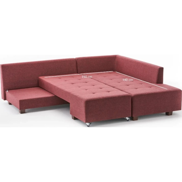 Угловой диван Trendy Manama Claret Red R 282x206x85cm GTR003421