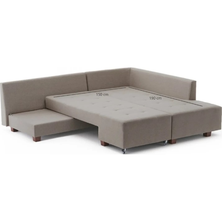 Угловой диван Trendy Manama Cream R 282x206x85cm GTR003422