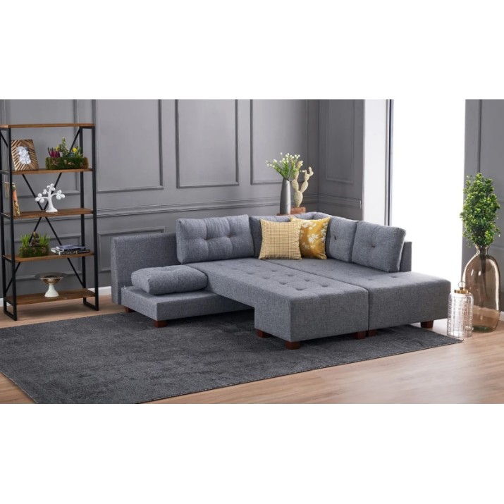 Угловой диван Trendy Manama Grey R 282x206x85cm GTR003423