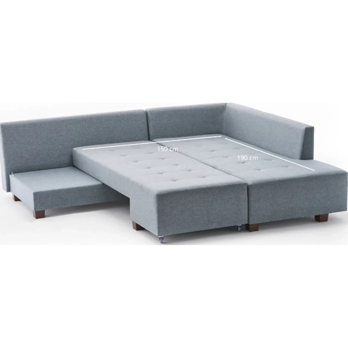Угловой диван Trendy Manama Light Blue R 282x206x85cm GTR003424