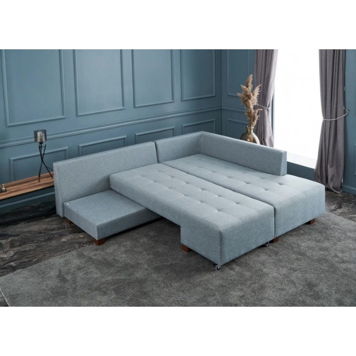 Угловой диван Trendy Manama Light Blue R 282x206x85cm GTR003424