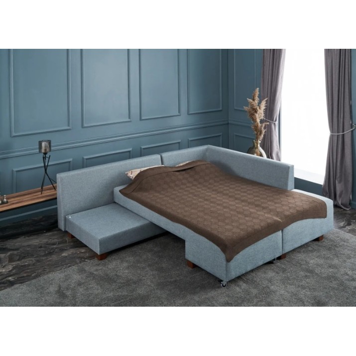 Угловой диван Trendy Manama Light Blue R 282x206x85cm GTR003424