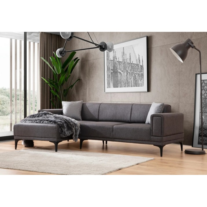 Угловой диван Trendy Orizont Dark Grey L 250x140x77cm GTR003323