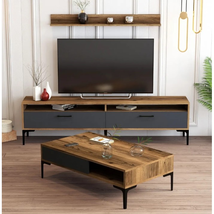 Living Trendy Istanbul Walnut/Anthracit/Black GTR001265