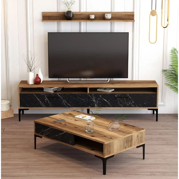Living Trendy Istanbul Walnut/Black Marble/Black GTR001266