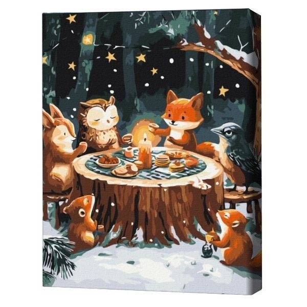 Картина по номерам Brushme Зимнее чаепитие 40x50cm (BS54211)