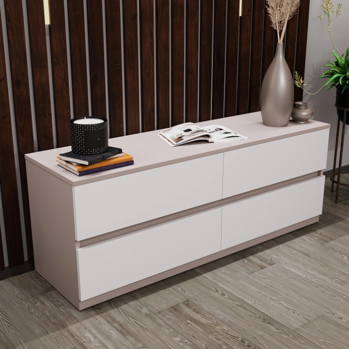 Comodă Bayro Harmony 1500x560x450 Grey Stone/White (608273)